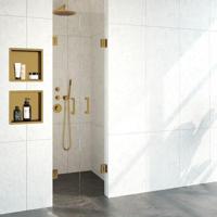 BRAUER Void pendeldeuren helder glas 60x200 incl. glascoating PVD goud geborsteld GS-VON4H60200GG - thumbnail