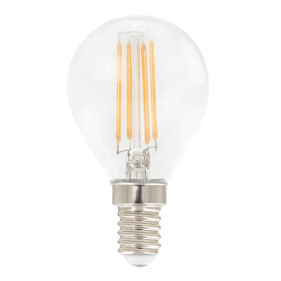 HOFTRONIC™ LED Filament lamp E14 - 4,5 Watt 470 Lumen - G45 vorm - 2700K Warmwit licht - Dimbaar - Helder glas