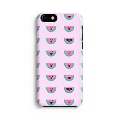 Smiley watermeloenprint: Volledig geprint iPhone SE 2020 Hoesje