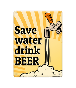 Tekstbord metaal Save water