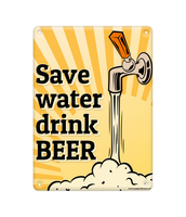 Tekstbord metaal Save water