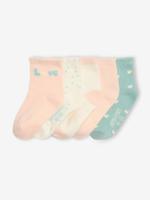 Set van 5 paar "love" babysokken ecru