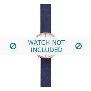 Horlogeband Skagen SKW2592 Leder Blauw 12mm