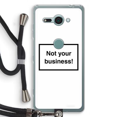 Not your business: Sony Xperia XZ2 Compact Transparant Hoesje met koord