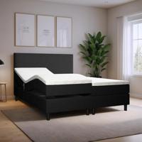 OP=OP Elektrische boxspring Basic 160 x 200 Suede Zwart