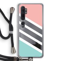 Strepen pastel: Xiaomi Mi Note 10 Transparant Hoesje met koord