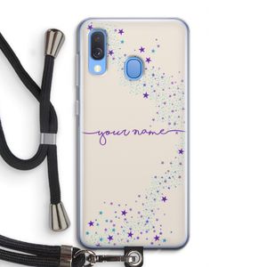 Sterren: Samsung Galaxy A40 Transparant Hoesje met koord