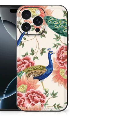 Dierenprint Telefoonhoesje voor iPhone 16 Pro Max Pink Peacock