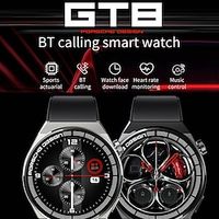 GT8 Slimme horloge 1.28 inch(es) Smart horloge Bluetooth Stappenteller Gespreksherinnering Fitnesstracker Compatibel met: Android iOS Dames Heren Lange stand-by Handsfree bellen Waterbestendig IP 67 Lightinthebox - thumbnail