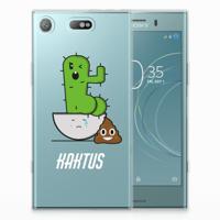 Sony Xperia XZ1 Compact Telefoonhoesje met Naam Cactus Poo