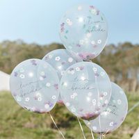 Confetti Ballonnen 'Team Bride' Floral (5st)