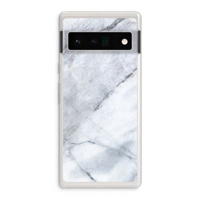 Witte marmer: Google Pixel 6 Pro Transparant Hoesje