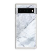 Witte marmer: Google Pixel 6 Pro Transparant Hoesje