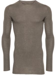 Rick Owens pull en maille fine nervurée - Gris