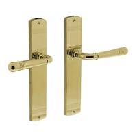 Intersteel Deurklink Helena op schild blind 235x45x8 mm messing gelakt