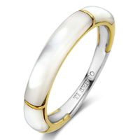 TI SENTO-Milano 12307MW Ring zilver-synth.kristal goudkleurig-parelmoer