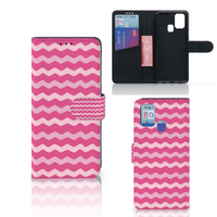 Samsung Galaxy M31 Telefoon Hoesje Waves Pink - thumbnail