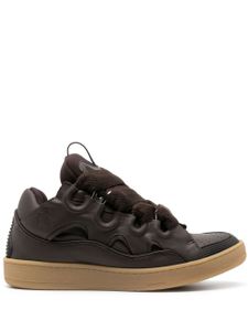 Lanvin baskets Curb en cuir - Marron