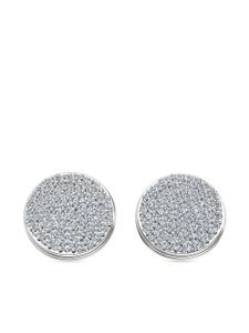 ALINKA puces d'oreilles Black Caviar en or blanc 18ct ornées de diamants - Argent