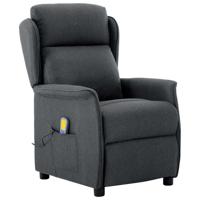 Massagestoel met kussen Donkergrijs 67.5 x 93.5 x 101.5 cm Stof