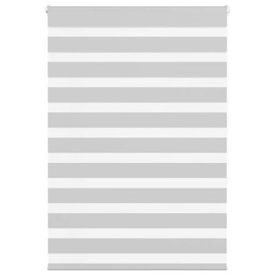VidaXL Zebra rolgordijn 115x150 cm stofbreedte 110,9 cm lichtgrijs
