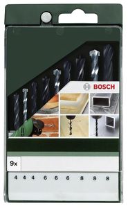 Bosch Accessoires 9-delige boorset: metaal HSS-R/steen/hout - 2609255483