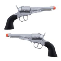 2x stuks verkleed speelgoed revolver/pistool metaal 8 schots