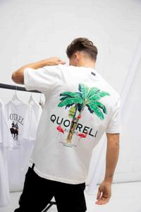 Quotrell Resort T-Shirt Heren Wit/Groen - Maat XS - Kleur: WitZwart | Soccerfanshop