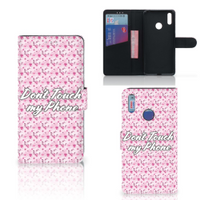 Huawei Y7 (2019) Portemonnee Hoesje Flowers Pink DTMP - thumbnail