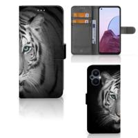OPPO Reno 8 Lite | OnePlus Nord N20 | Telefoonhoesje | Met pasjeshouder | Tijger