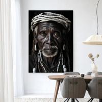 Urban Cotton Wandkleed 'Kabila' 80 x 110cm in Frame - black