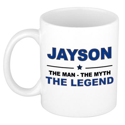 Jayson cadeau mok - man myth legend - naam koffiemok - 300 ml - collega - vaderdag