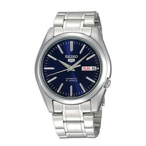 Seiko SNKL43K1 Horloge Automaat staal zilverkleurig-blauw 38 mm