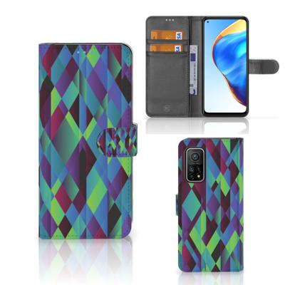 Xiaomi Mi 10T Pro | Mi 10T | Book Case | Abstract Green Blue