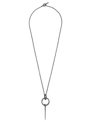 Parts of Four collier Portal à pendentif en pointe - Noir