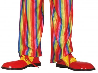 clownsschoenen 27 cm geel/rood one-size clownsschoenen 27 cm geel/rood one-size