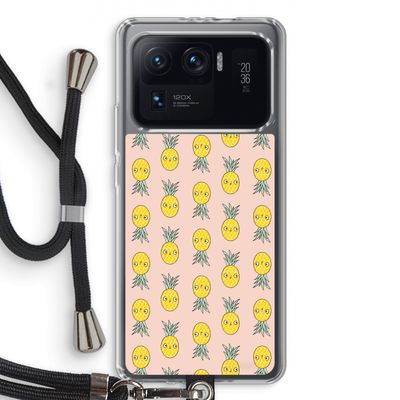Ananas: Xiaomi Mi 11 Ultra Transparant Hoesje met koord