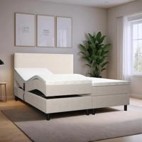 OP=OP Elektrische boxspring Basic 200 x 200 Beige