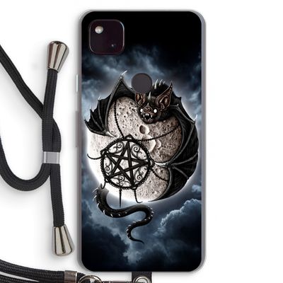 Volle maan: Pixel 4a 5G Transparant Hoesje met koord