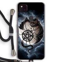 Volle maan: Pixel 4a 5G Transparant Hoesje met koord
