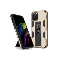 Samsung Galaxy A20E hoesje - Backcover - Rugged Armor - Kickstand - Extra valbescherming - Shockproof - TPU - Goud - thumbnail