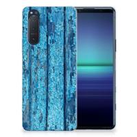 Sony Xperia 5II | Bumper Hoesje | Wood Blue