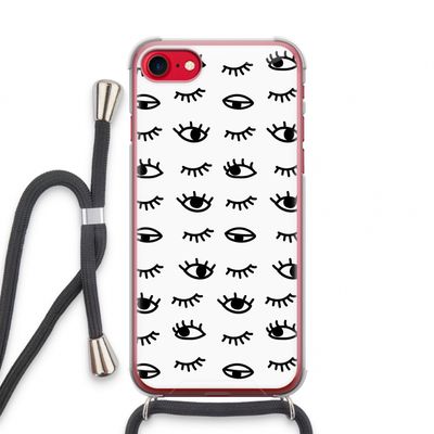 Eye pattern #2: iPhone SE 2020 Transparant Hoesje met koord
