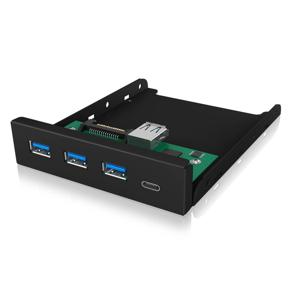 ICY BOX USB 3.2 Gen 1-hub 4 poorten Zwart