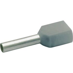 Klauke 8708 Dubbele adereindhulzen 0.75 mm² Deels geïsoleerd Grijs 1000 stuk(s)