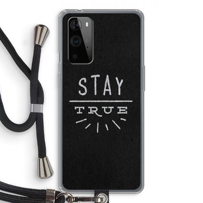 Stay true: OnePlus 9 Pro Transparant Hoesje met koord