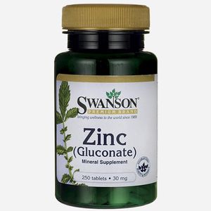 Swanson Zinc (Gluconate) 30mg - 250 tabs