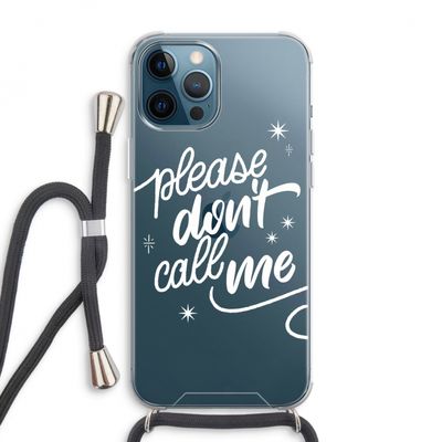 Don't call: iPhone 12 Pro Max Transparant Hoesje met koord
