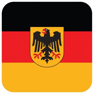 15x Bierviltjes Duitse vlag vierkant