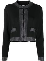 Karl Lagerfeld cardigan à ornements en cristal - Noir